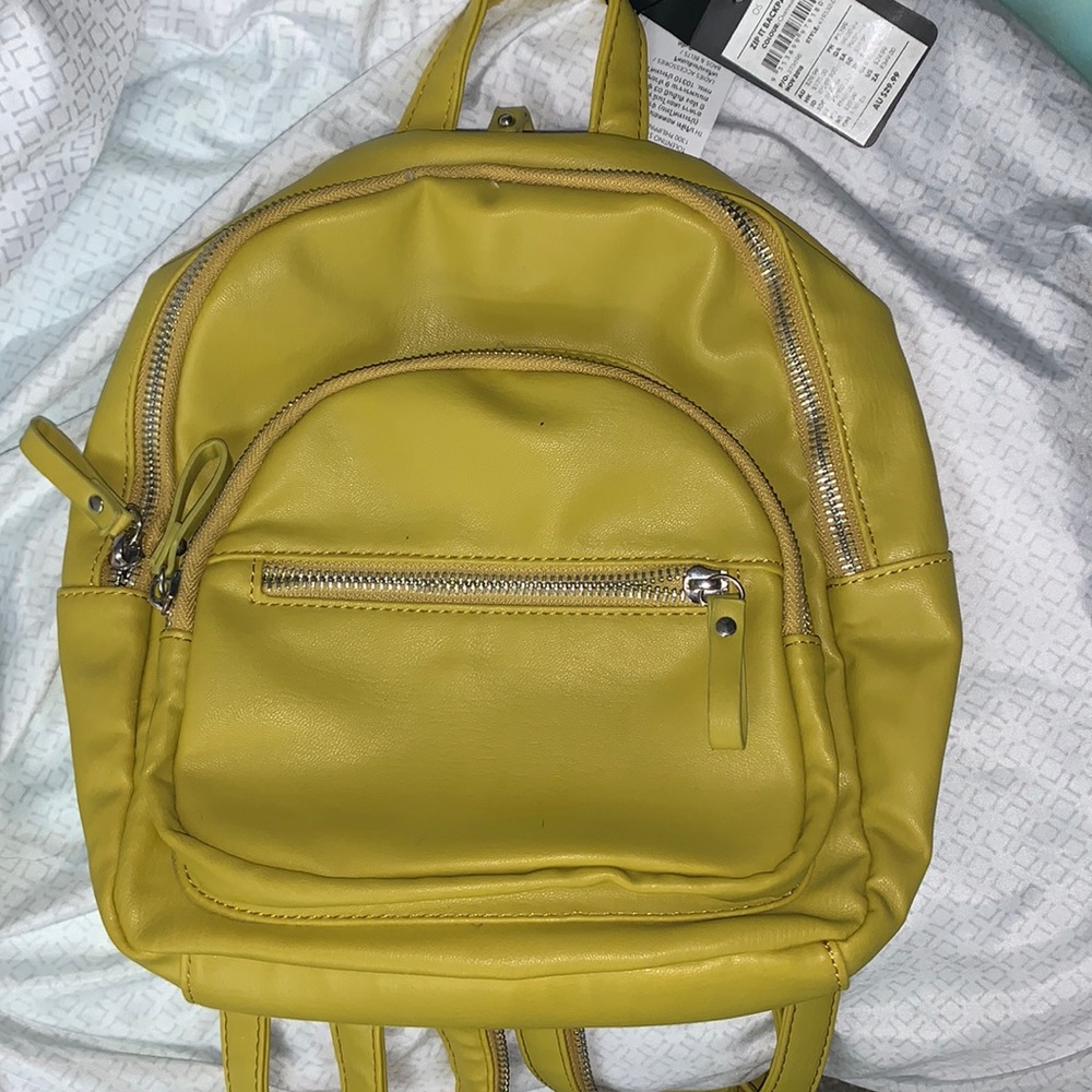 Yellow green mini backpack!